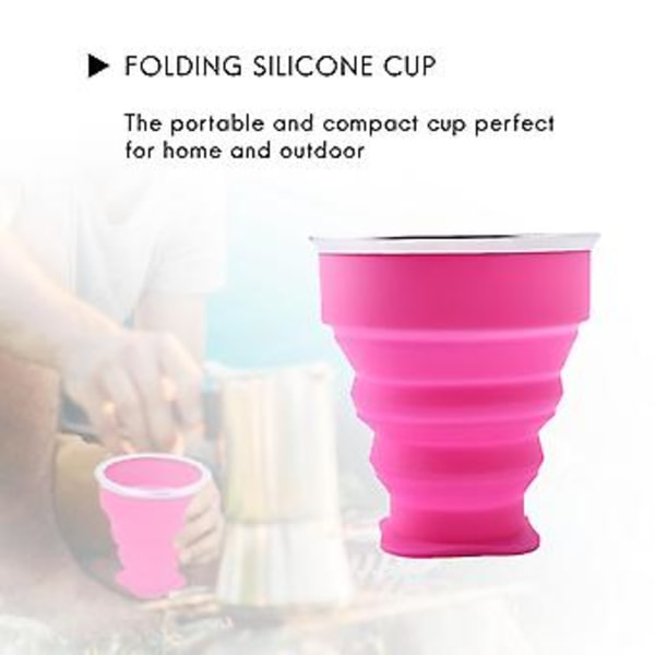 Silic Sisäänvedettävä Taitettava 1 Kokoontaitettava Matka Cam 200ml