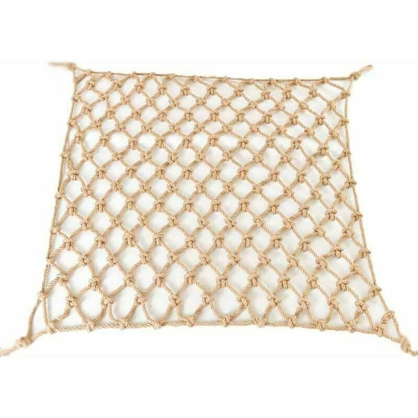 Repnät, lekplatssäkerhetsnät, maskbredd 6 cm, rep tjocklek 4 mm, (storlek: 1x4 m), presenningar och släpvagnsnät