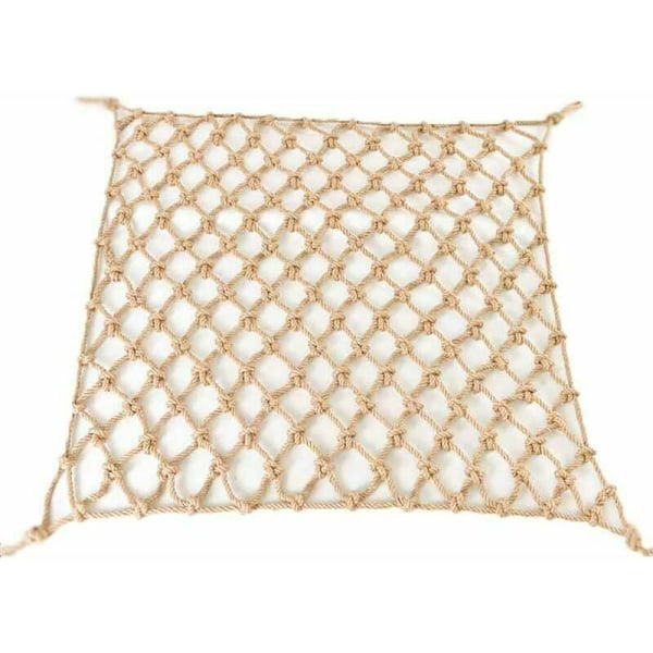 Rope Net, Playground Safety Net, Mesh Width 6cm, Rope Thickness 4mm, (Size:1x4m)，Tarps and trailer nets