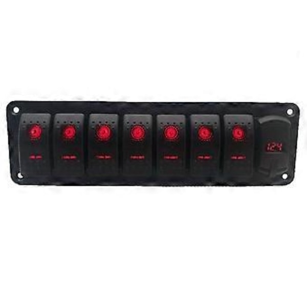 Auton vedenpitävä meriveneen keinukytkinpaneeli 8-osainen 12V/24V katkaisija kaksois-USB-paikat valopainike sininen