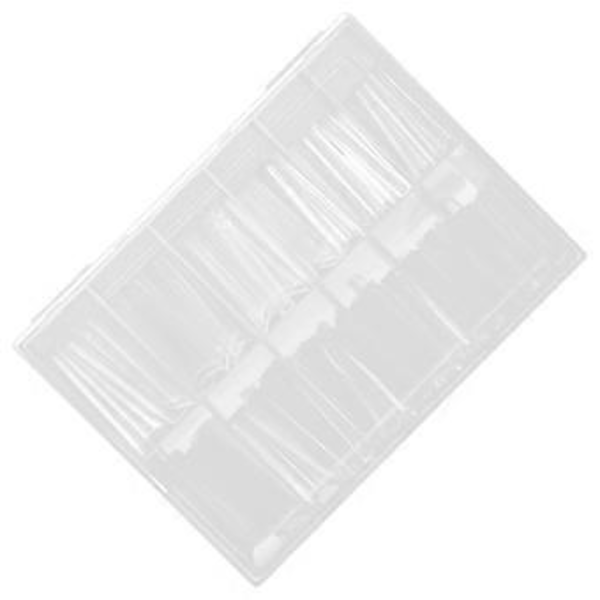 240 st Extra Långa Nagelspetsar Konstgjorda Fransk Tippar för DIY Nagelsalong Transparent
