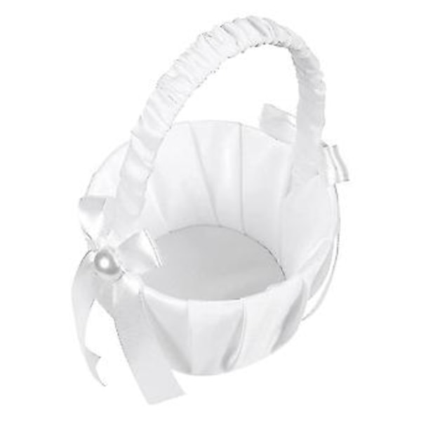 2-pack Bröllop Satin Blomsterkorg, rosett Blomsterkorg
