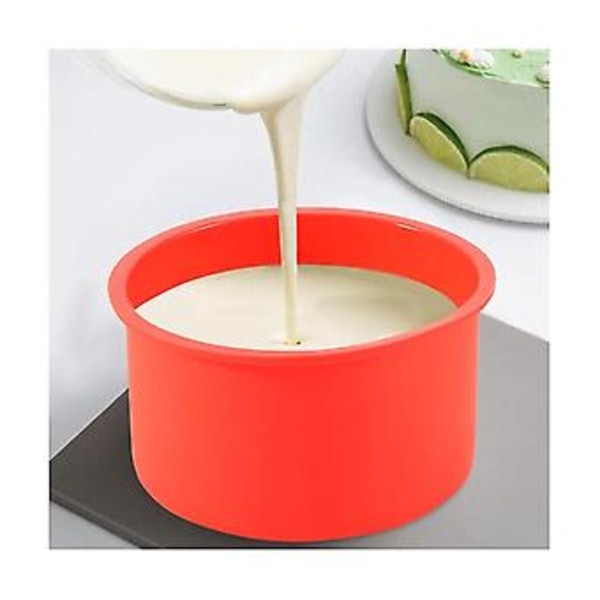 12 stk. Mini Kageforme 4 Tommer Rund Bageform Non-stick Silikone Bageform Bageplade Genanvendelig