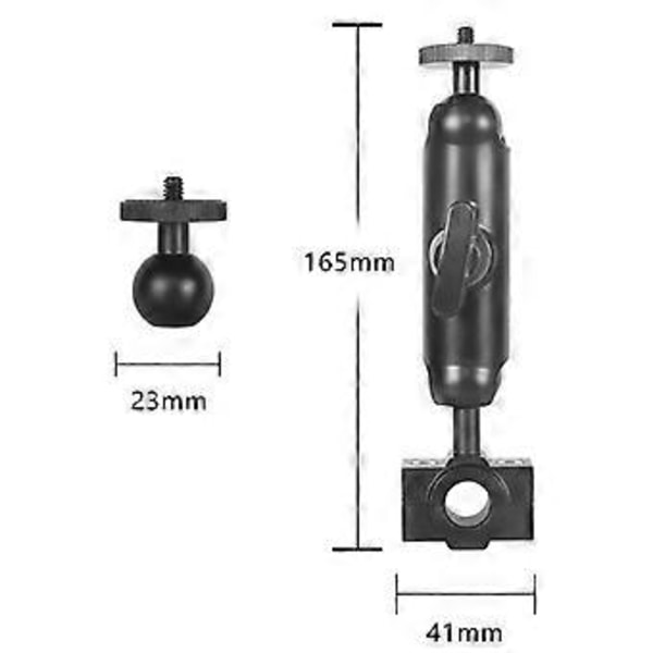 Motorcykel Kamerafäste Styre Backspegel Fäste 1/4 Metallstativ för Go-Pro Insta 360 Actionkamera