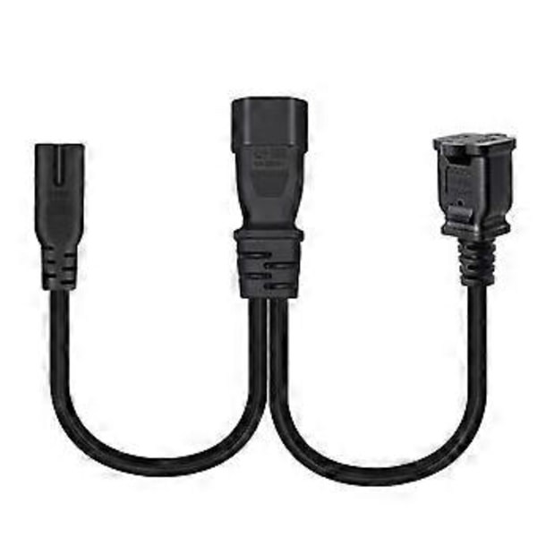 C14 til C7 + 1-15R Y Splitter Strømstik Ledning Enkelt IEC 320 C14 til C7+1-15R Ledning