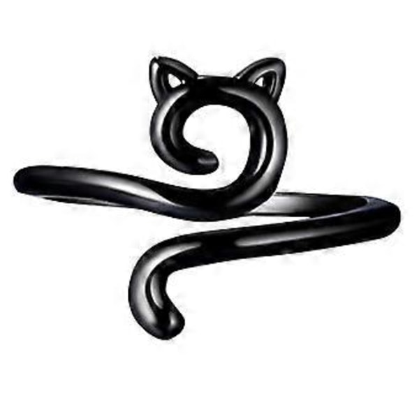 30 stk. heklering for fingergarn, justerbar strikkeløkke, katteører, åpen ring, metallgarnføring, fingerholder