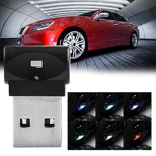 Mini USB auton sisävalo, Mini USB auton sisätilan tunnelmavalaistus auton koristevalot ylellinen viimeistely