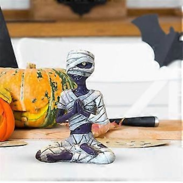 Meditasjonsskjelett Blomsterpotte Hodeskalle Plante Potte Halloween Dekorativ Hage Blomsterpotte Skulptur A