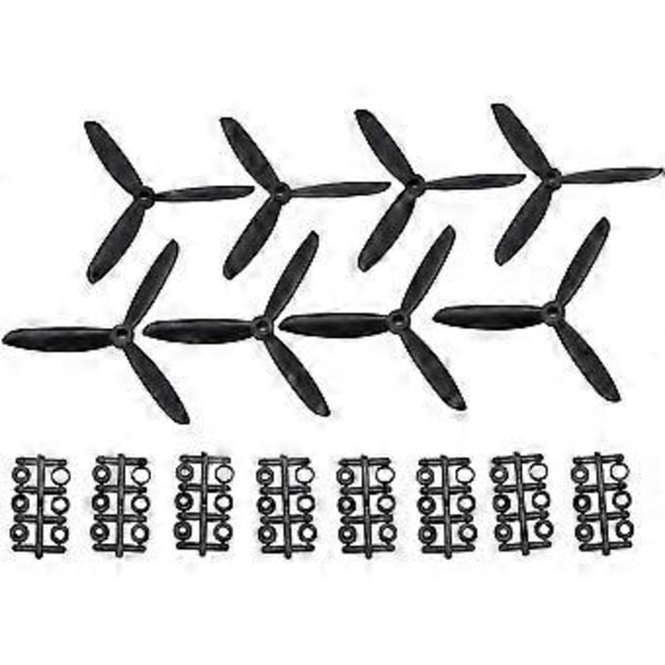 4 Par Cw/ccw 6045 Propellere Blader For Rc Racing Drone Quadcopter Fly Uav Reservedeler Tilbehør Komponent (farge: svart)