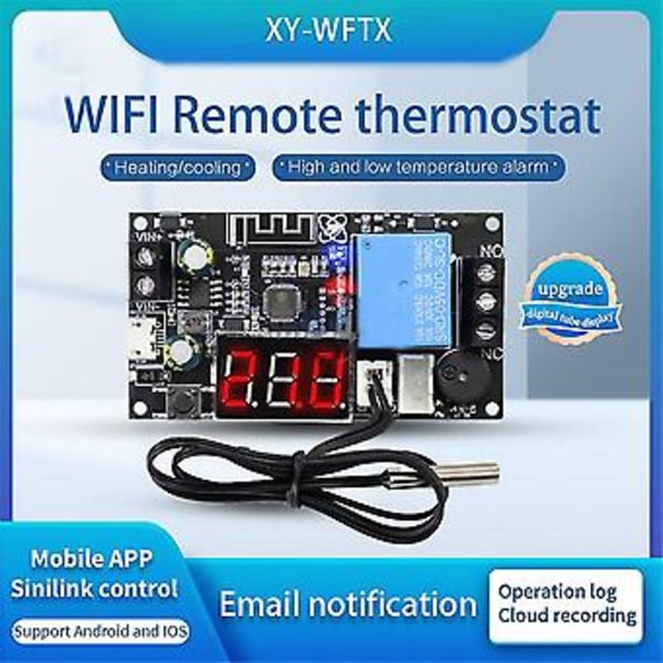 Xy-wftx Fjärrstyrd Wifi Tat Temperaturmodul Ntc 10k 0.5m Relä S Temperatur Con
