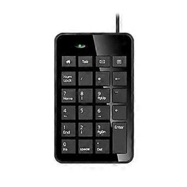 USB Kablet Digitalt Numerisk Tastatur Numpad 23 Taster Nummertastaturer til Regnskab Kasserer Laptop Notebook Tablets