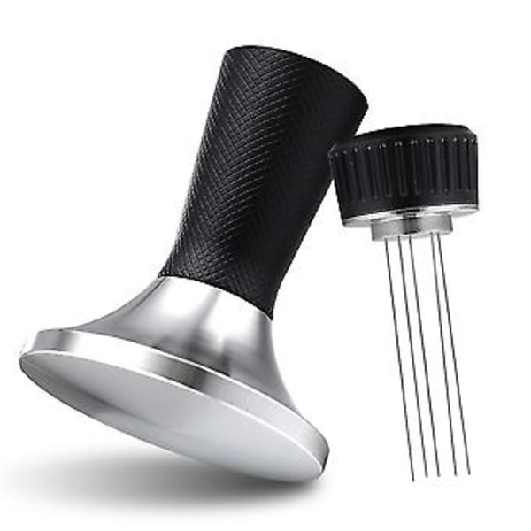 2 I 1 53.m Espresso Tamper, Tamper Med Omrører, Mindre Stål Espresso Presserværktøj