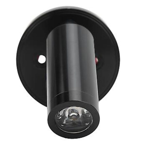 12‑24V 3W LED Læselampe Soveværelse Sengelampe Krom Aluminium Legering til Båd RV SUV Trailer Sort Varm Hvid