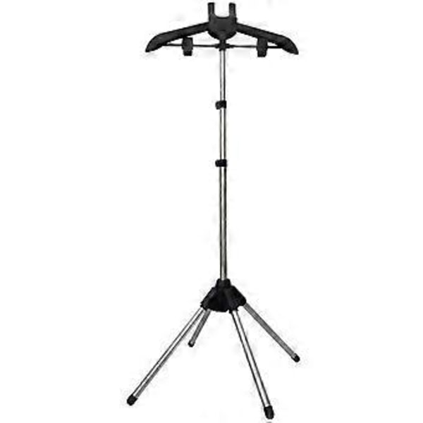 Display Stand Tøjstativ Bøjle Sammenklappeligt Tripod Steamer Stativ Tøj Stryge Hængende Stativ Tørrestativ Sort