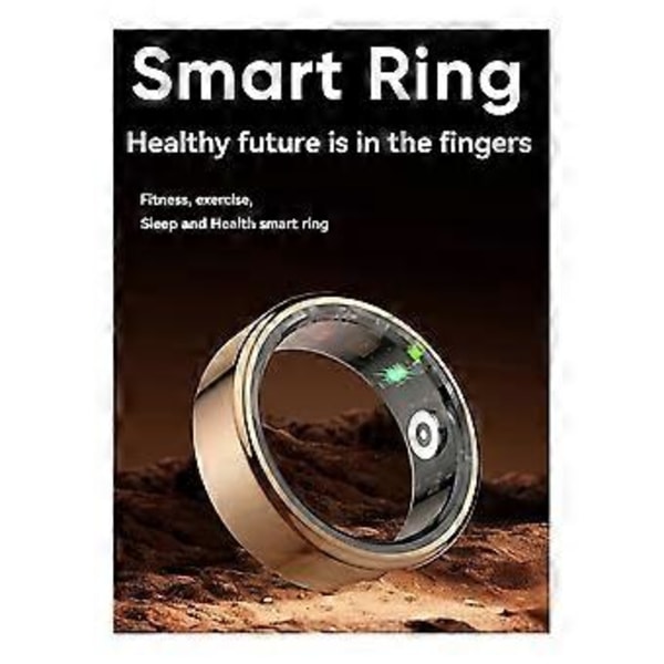 R02 Smart Ring Sundhedsovervågning IP68 Vandtæt Multi-Sports Modes til Android til IOS Tin Farve Nr. 10 19.8mm