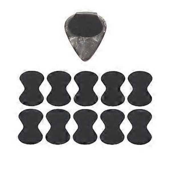 Guitar Paddles & Anti-slip Klistermærke Sæt 10stk Guitar Plektre & 10stk Anti-skrid Klistermærker Celluloid Plektre Anti-slip Tape