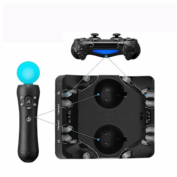 Handtag Laddare Ps4 Vr Dubbel Laddning Handtag Dubbel Säte Laddning Playstation Move Handtag