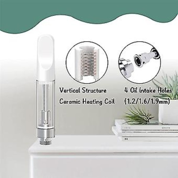 10 st Tomma Förvaringspatroner För 1,0 ml Glas Keramik Lätt Att Fylla