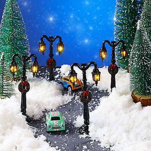4 stk. Mini Lampestolpe Fy Lampe