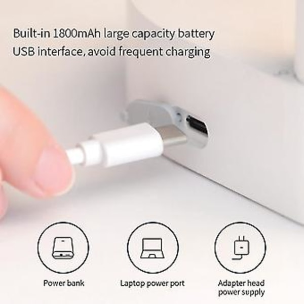 Bærbar Elektrisk Vanddispenser til Bord Vandflaske Gallon Pumpe USB Opladning Automatisk 6 Gear