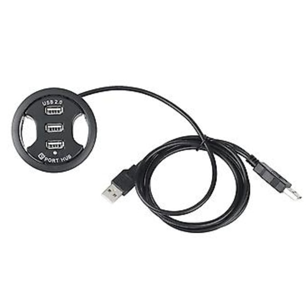 USB Hub USB 2.0 Skrivebord Gjennomføring USB 2.0 Hub Audio Skrivebordsfeste Adapter 3 Port Feste I Skrivebord Multi Por