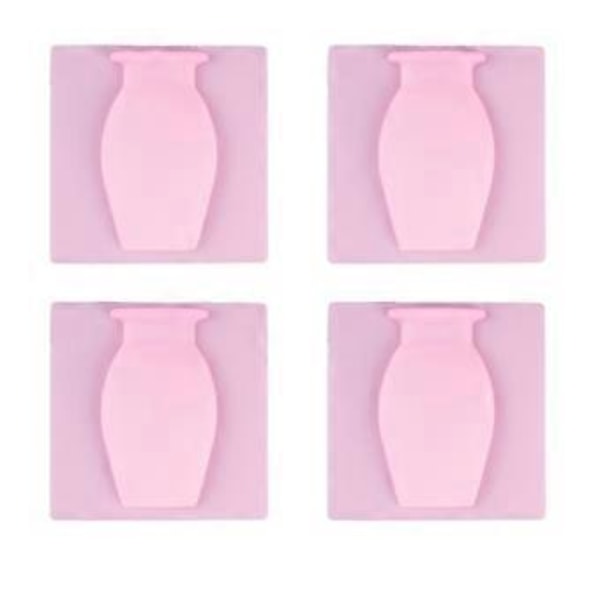 Magisk Silikonvase, Avtakbar Silikonvase, Egnet for Veggmontert Selvklebende Vase i Vegginngangen Rosa