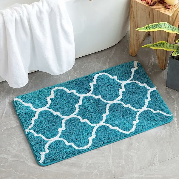 Bademåtte skridsikker absorberende bademåtte marokkansk flet bademåtte bademåtte brusemåtte mikrofiber køkkenmåtter dør måtter inde magiske måtter
