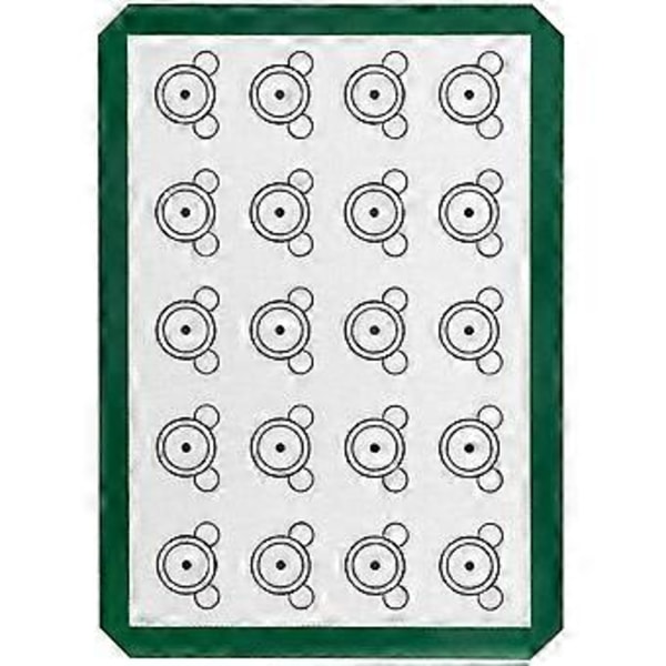 42*29.5cm Silikon Bakematte Multifunksjonell Non-Stick Kakebrettmatte (grønn)(4-d-1)