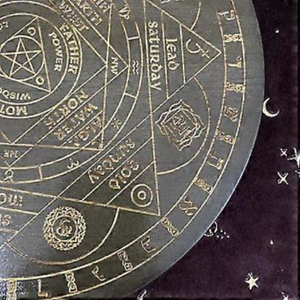 Hekse Pendelbrett Syv Chakra Krystall Energi Disk Eik Astrolabium