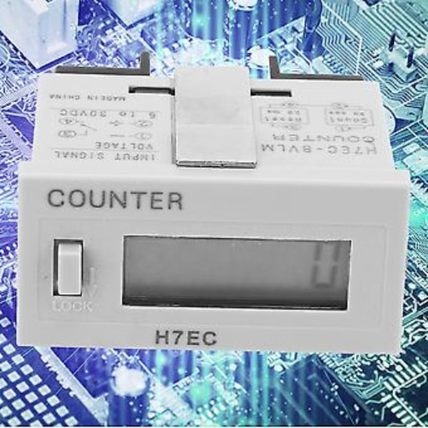 Digital Elektrisk Tæller Totalisator med Spændingsinput 6-Cifret LCD-Display (DC 6-30V)