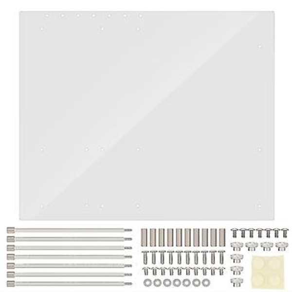 Åben Ramme Transparent Akryl Overlock Computer Kabinet DIY Base Stand Til ATX Bundkort