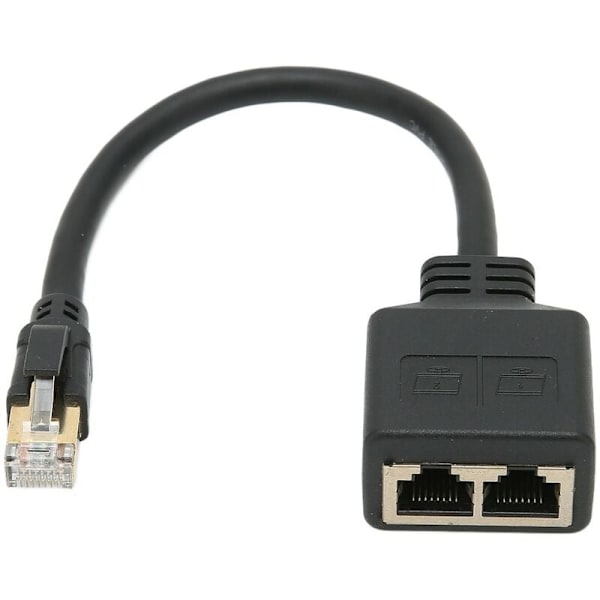 RJ45 Ethernet-adapter 1 til 2 port kabelforlengelse utmerket tilkoblingsoverføring splitteradapter for hjemmekontor
