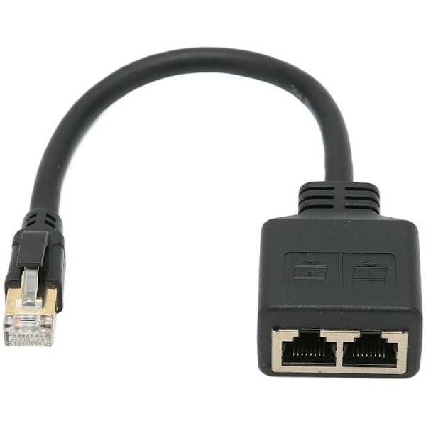 RJ45 Ethernet-adapter 1 til 2 porte kabelforlænger fremragende forbindelsestransmissions splitter-adapter til hjemmekontor