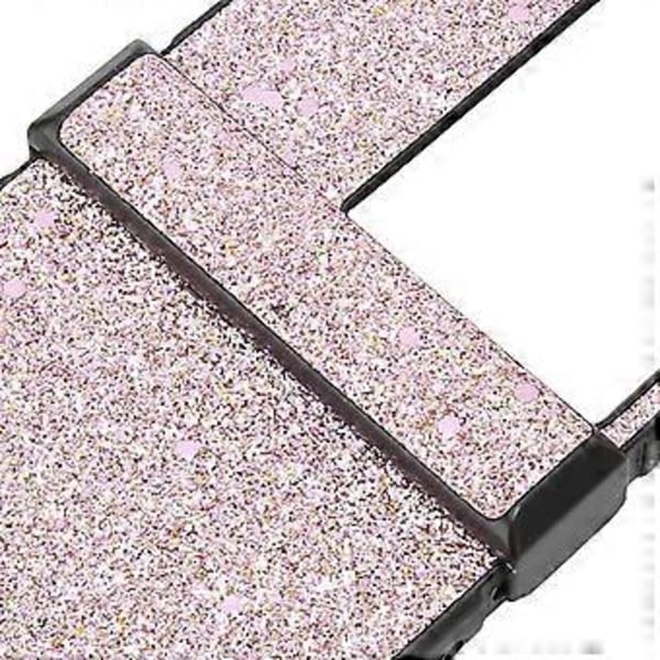 Flip Skärm Telefonskal Slitstarkt Perfekt Passform Glitterdesign Lätt att Rengöra Skydd för Oppo Find N2 Flip Rosa