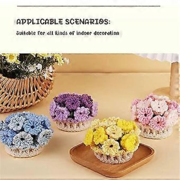 Handgjorda DIY Liljekonvaljunderlägg, 3D-blomster Virkat Underlägg, Handstickat Liljekonvaljunderlägg