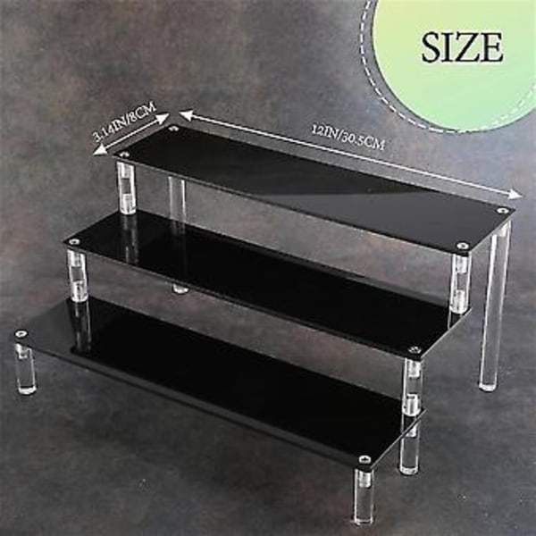 3-lags Akryl Cupcake Display Stand, Samlingsorganisator Hylde, Dessert Holder og Kosmetikvare