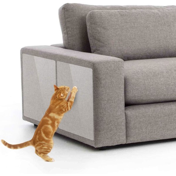 Anti-ridse møbelbeskyttere (6 stk), Beskyt dine møbler mod kløer, Cat Ridse Protection Pad, Cat Protection, Couch Protector, D