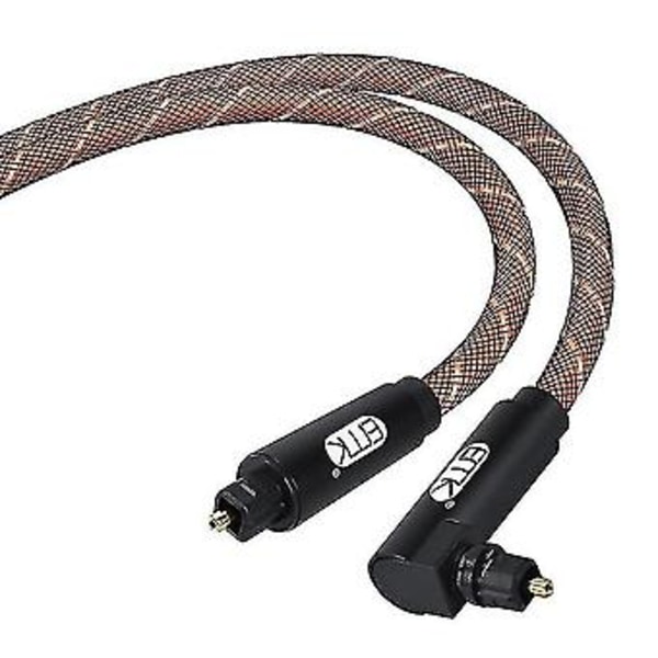 90 Graders Optisk Kabel 5.1 Digital Lyd Spdif Fiberoptisk Audio Toslink Kabel 1m