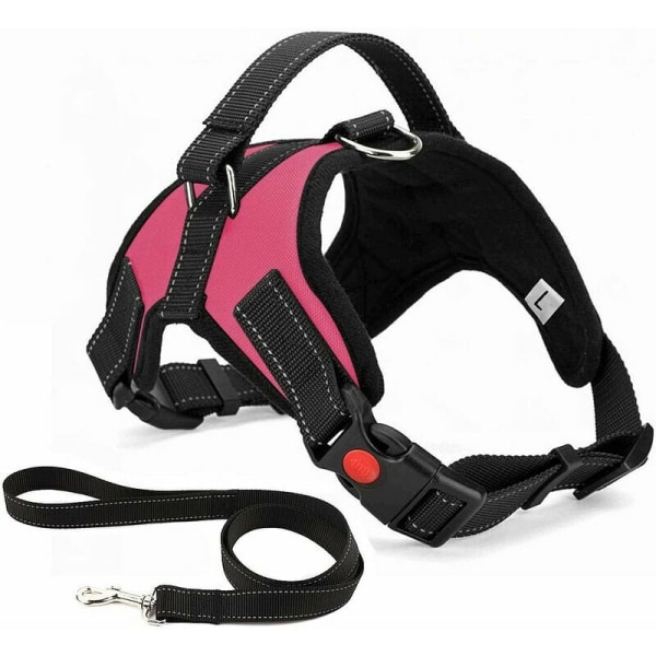 No Pull Dog Harness Breathable Adjustable Comfort co.ukee Lead Included for Small Medium Large Dog Best for Training Walking L Pink