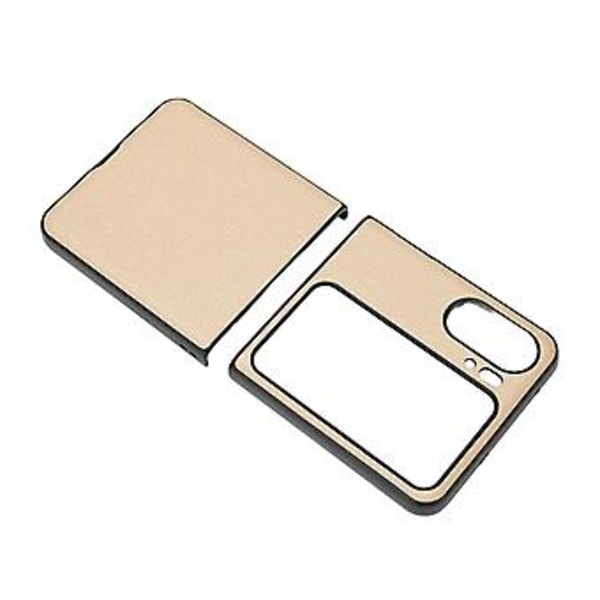 Foldeskærm Telefon Cover Trendy Komfortabelt Telefon Beskyttelses Cover til Oppo Find N2 Flip Guld