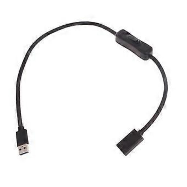USB3.0 forlængerkabel med lige hoved og tænd/sluk-knapper, understøtter dataoverførsel og strømforsyning til USB-drevet ventilator