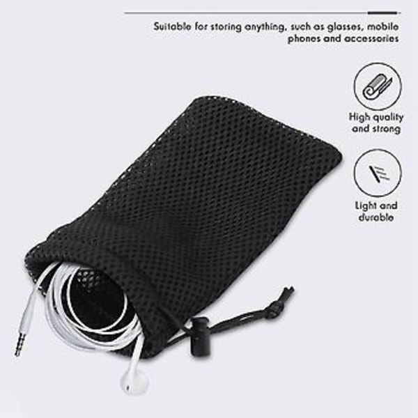 5-pack Nylon Mesh String Stor Påse Väska - 3.5 X 7.3 Tum Ändamål Resa Utomhus Akt