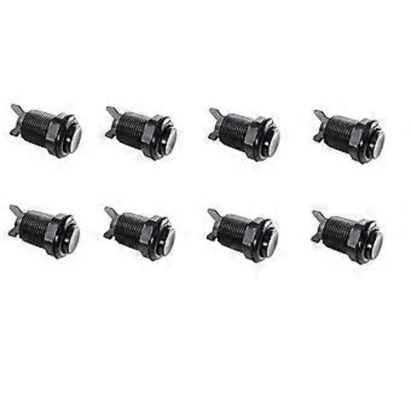 8 st Tryckknapp 28mm Mutter för Amerikansk Arkadspelsmaskin Joystick Noll Fördröjning Kontrollerdelar Maskin Gör-det-själv B