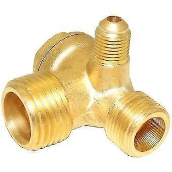 3-tie messinkinen uroskierteinen kompressorin takaiskuventtiili Central Pneumatic G1/2\"xg3/8\"xg1/8\"