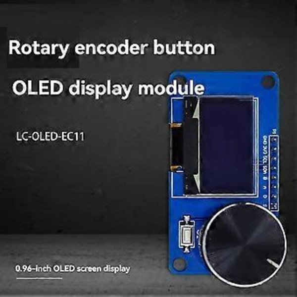 0,96 tommers OLED-skjermmodul med knapper EC11 roterende koder IIC-grensesnitt LCD-skjerm