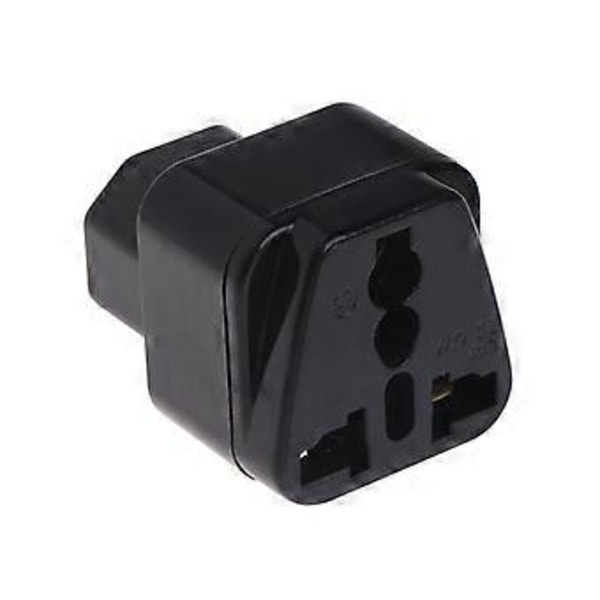 IEC 320 C14 Till Universal Hona Strömadapter AC Strömkontakt Svart