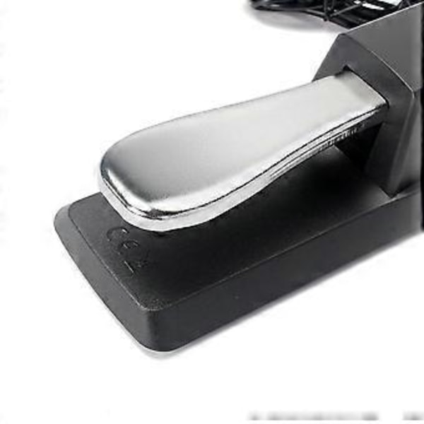 Højkvalitets klaver keyboard sustain pedal med skridsikker gummibund til MIDI keyboard, med 1/4 tomme input stik