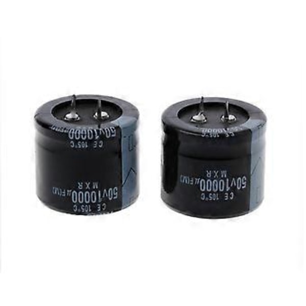 2 st 10000uF 50V Kapacitans Snap-in Aluminium Elektrolytisk Radial Kondensator