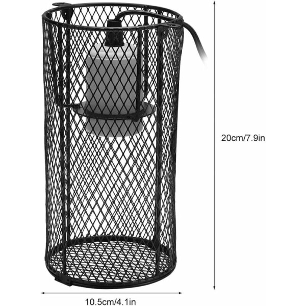 Reptil keramisk lampe, oppvarmet lampeholder lampeskjerm med bryter for dyr amfibie slange øgle skilpadde (EU)