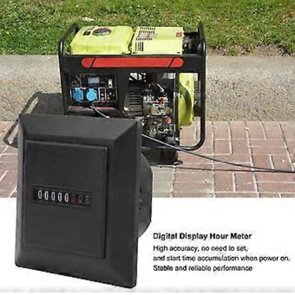 Digital Display Timräknare AC 220-240V 50Hz Timerverktyg för Ingenjörsmaskiner